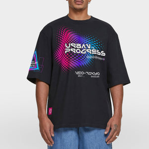 Oversized sleeve t-shirt Baseline model zwart front