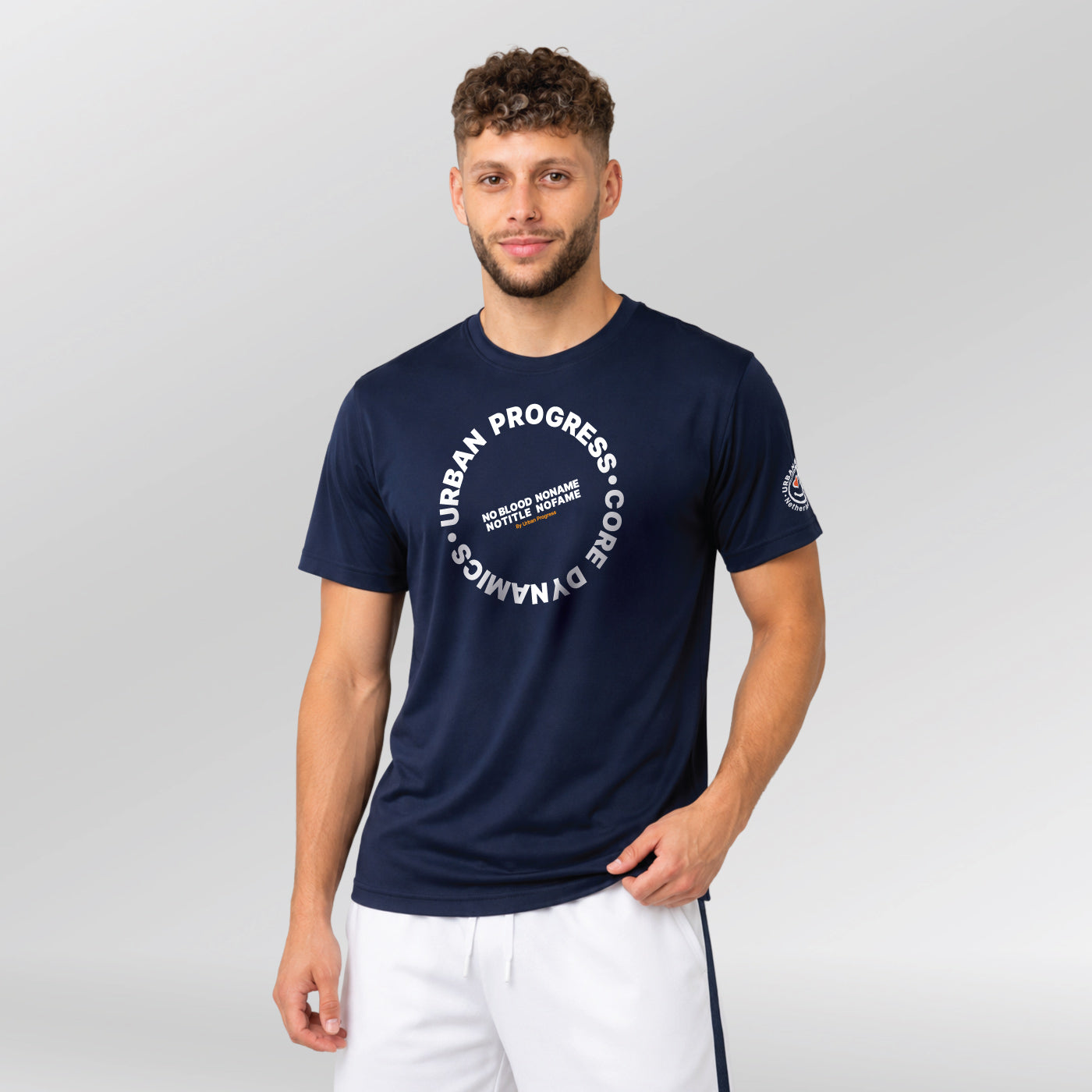 Performance-shirt-Core-Dynamics-model-navy-front 2