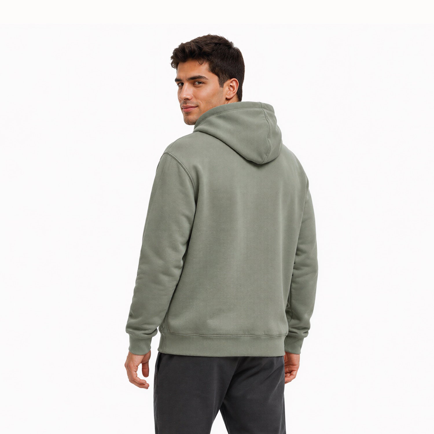 Prime-Athlete-Hoodie-model--blad-groen-back