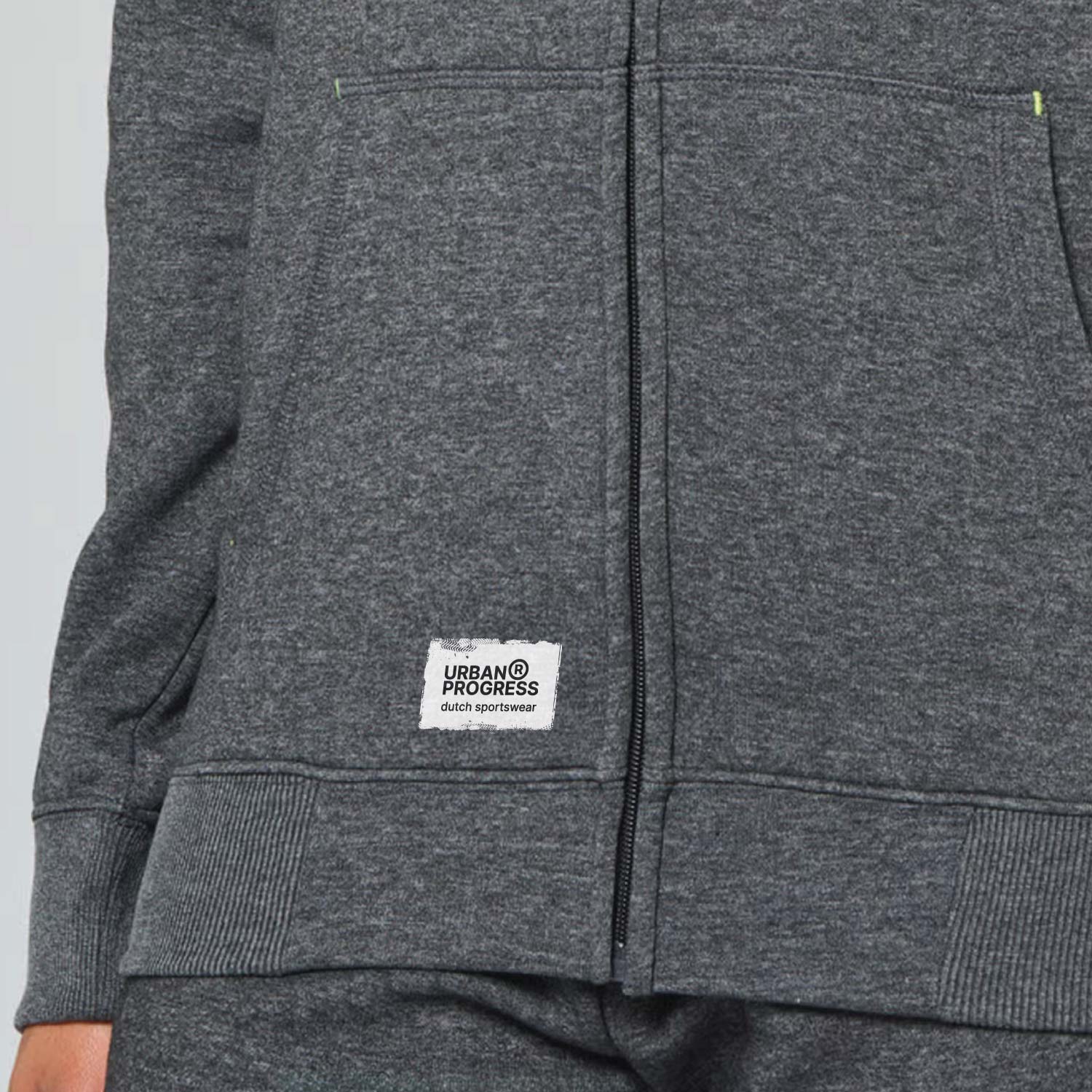 Pro-Court-Padel-Sweatvest-Dames-grijs-tailleband