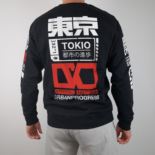Royal Sweatshirt Protocol zwart back model