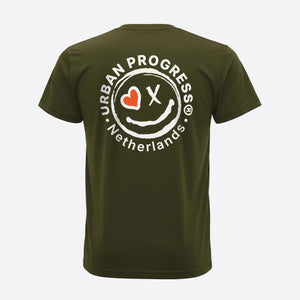 Signature-T-shirt-olijf-groen-back