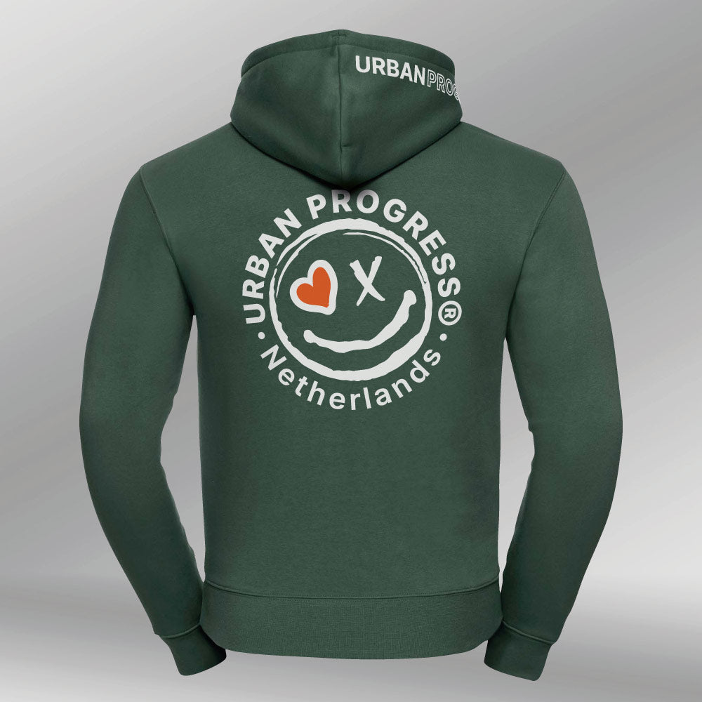 Signature Hoodie Heren bottle green back