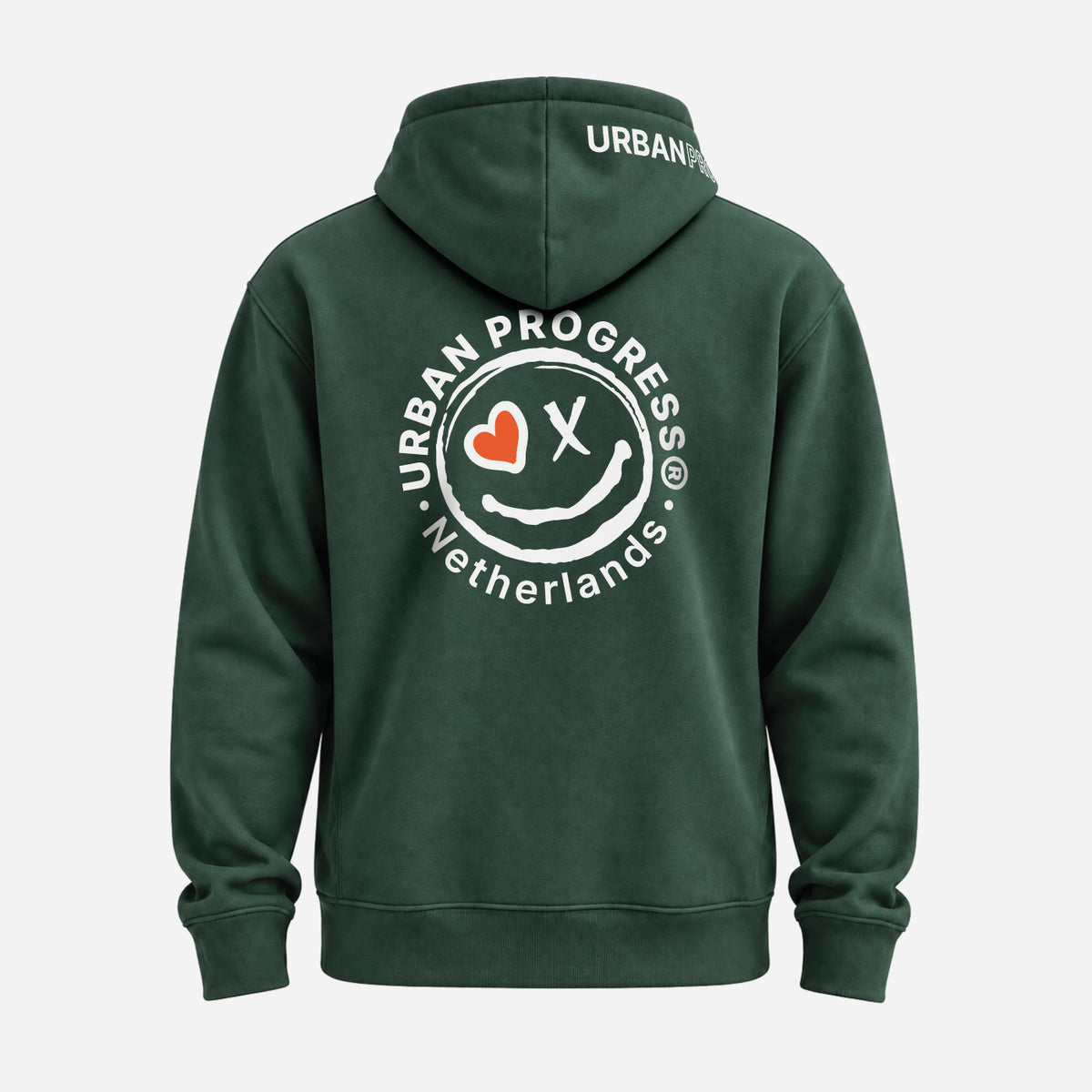 Signature Hoodie Heren bottle green back