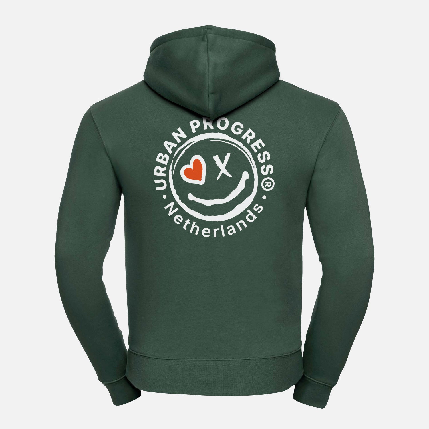 Signature Hoodie Heren bottle green back