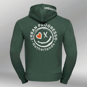 Signature Hoodie Heren bottle green back