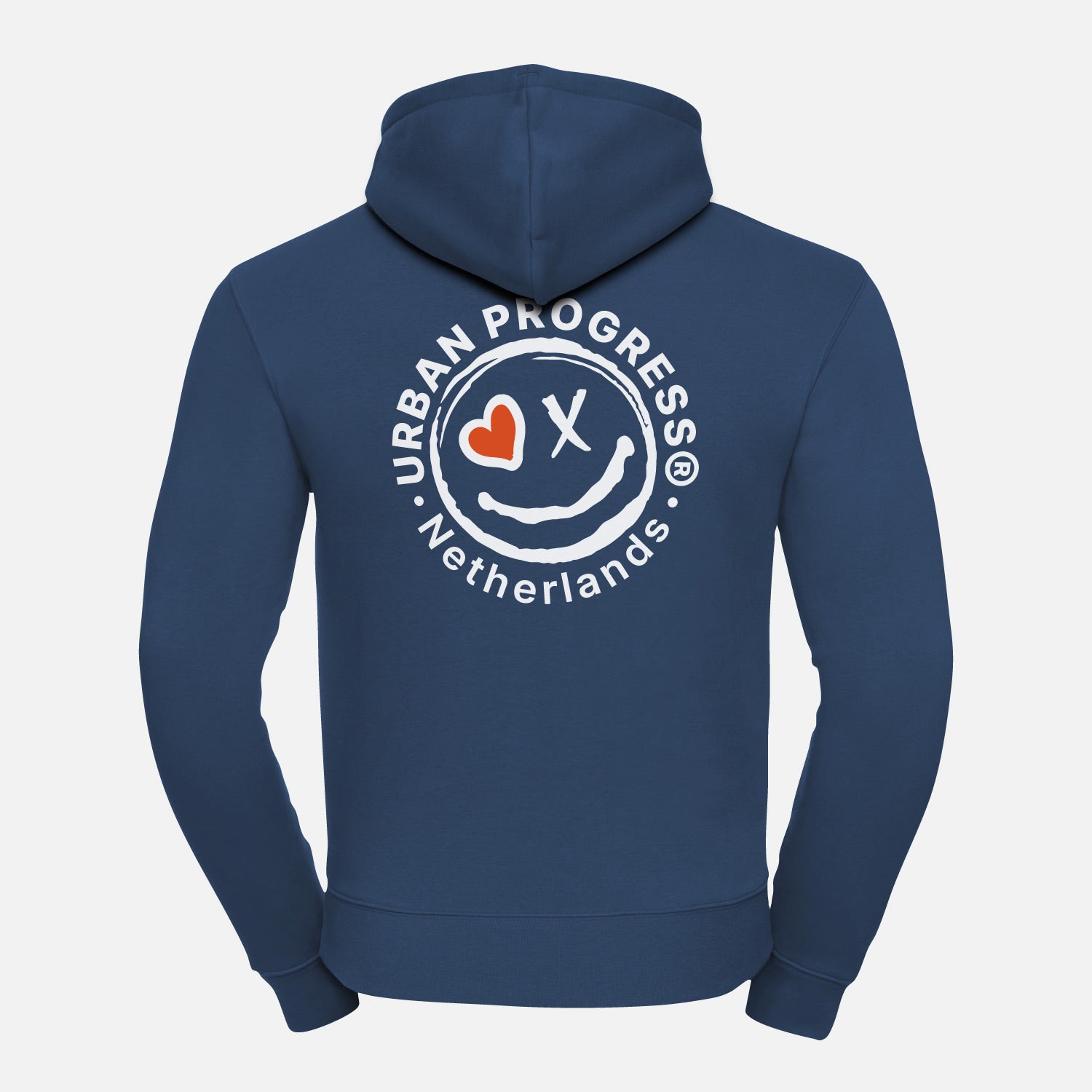Signature Hoodie Heren indigo blauw back