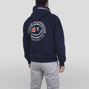 Signature Hoodie Heren model navy back