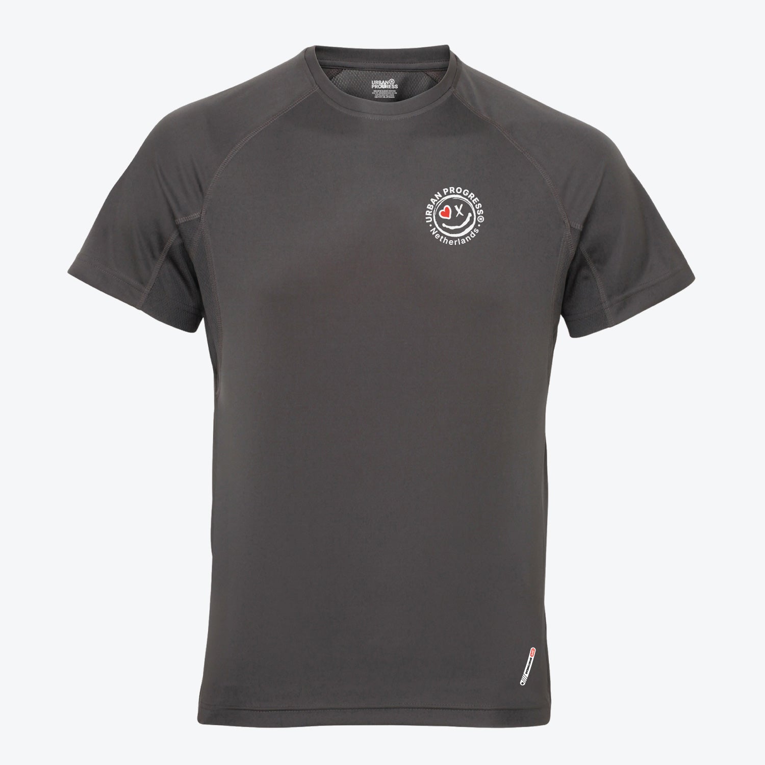 Signature Panelled T-shirt grijs front