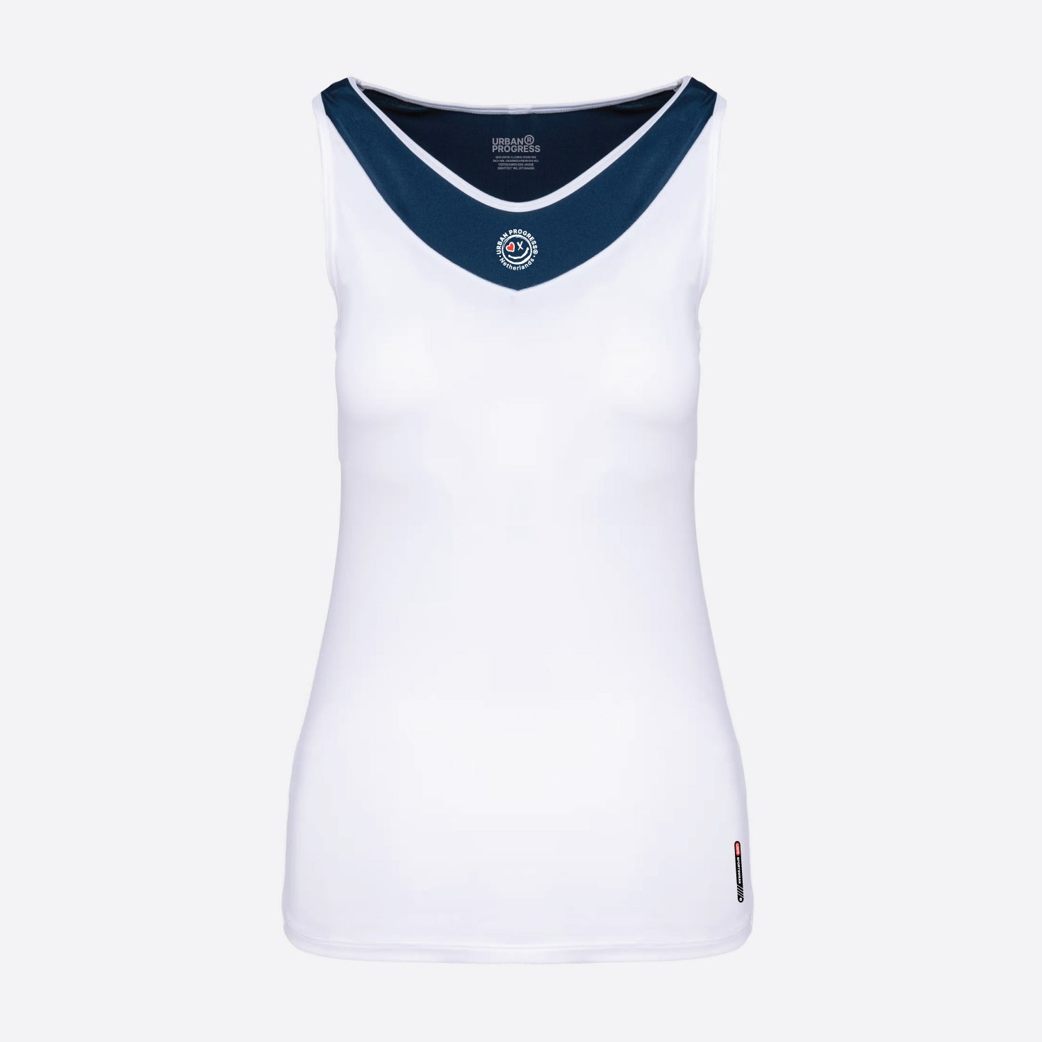 Slub-Flow-Sporttop-wit-blauw-front