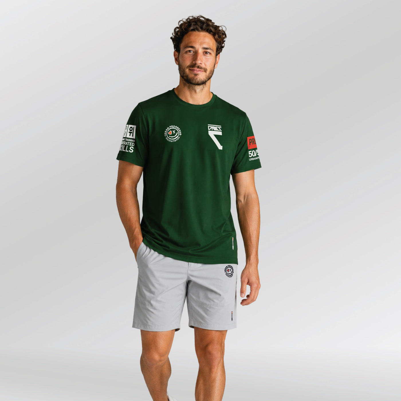 Sport-Shirt-Protocol-model-bottle-green-front
