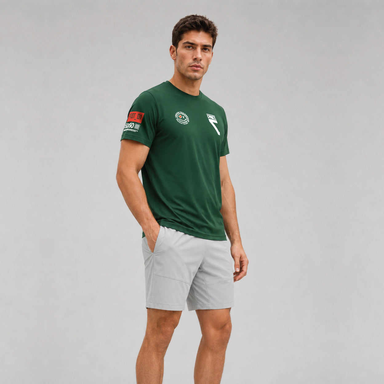 Sport-Shirt-Protocol-model-bottle-green-side