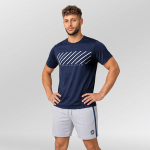 Sport-Tee-Streamline-model-donker-blauw-wit