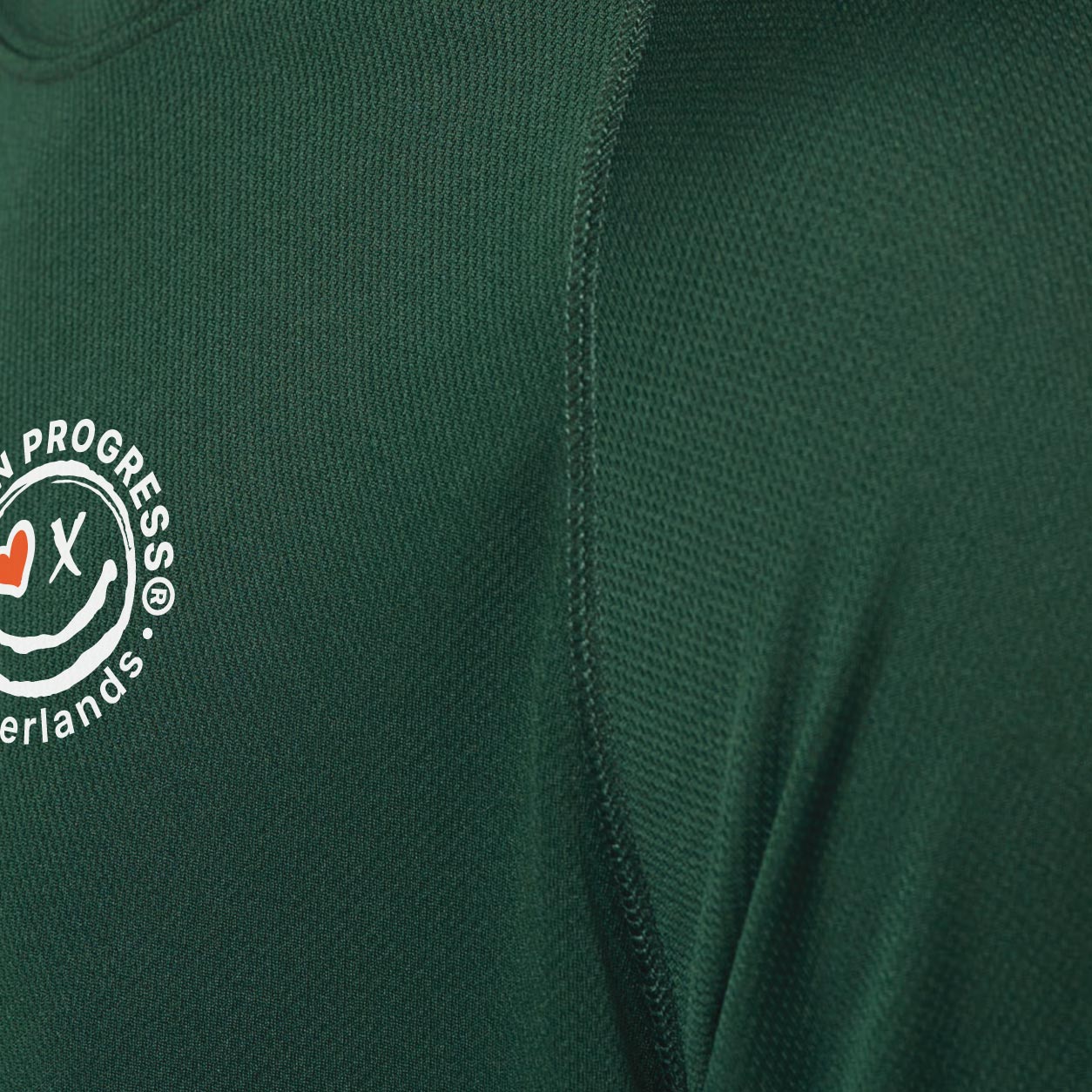 Sportshirt-Lockin-forest-green-datail-borst