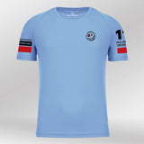 Sportshirt Not being average sky blue front