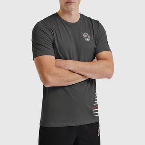 Sportshirt Vision donker grijs model armen over elkaar