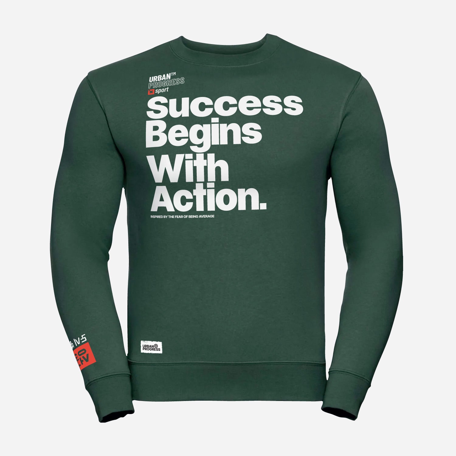Sweatshirt-Not-Being-Average-bottle-green-front