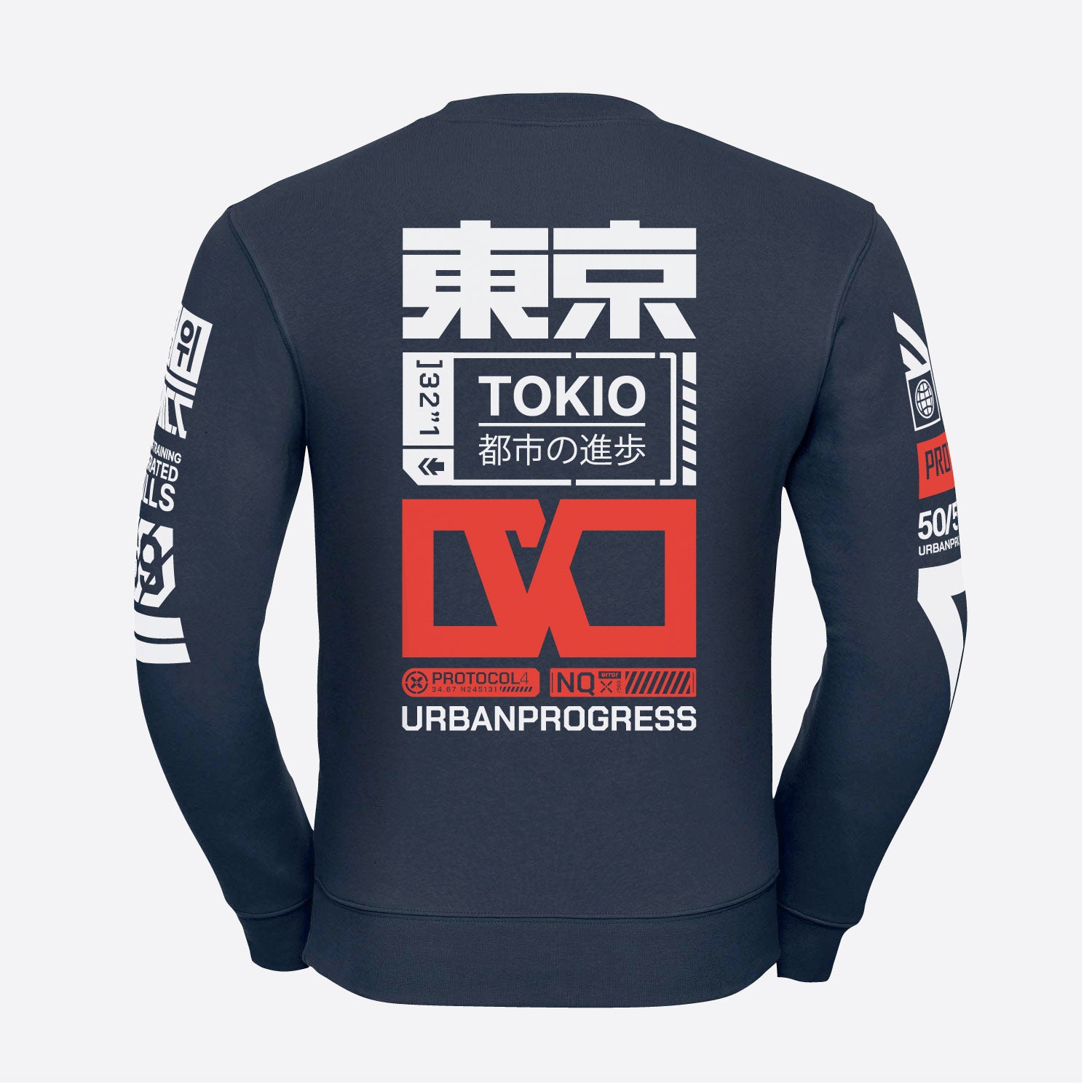 Sweatshirt-Protocol-navy-blauw-back