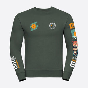 Sweatshirt-Zero-Tolerance-olijf-groen-front