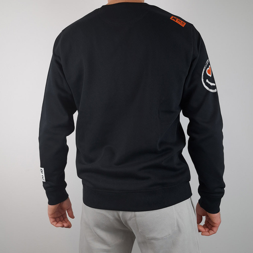 Sweatshirt N.69 black back model