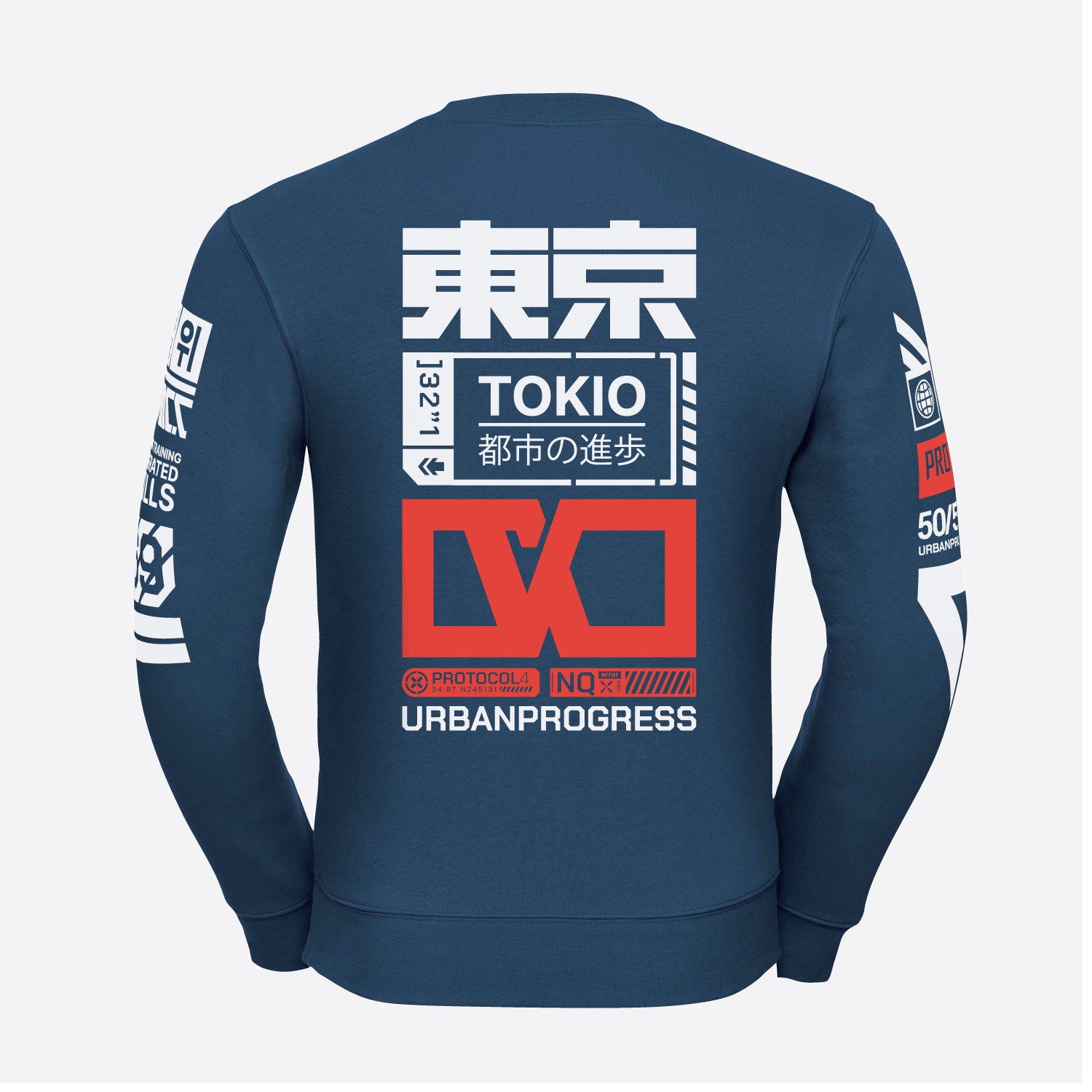 Sweatshirt Protocol indigo back