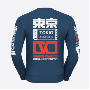 Sweatshirt Protocol indigo back
