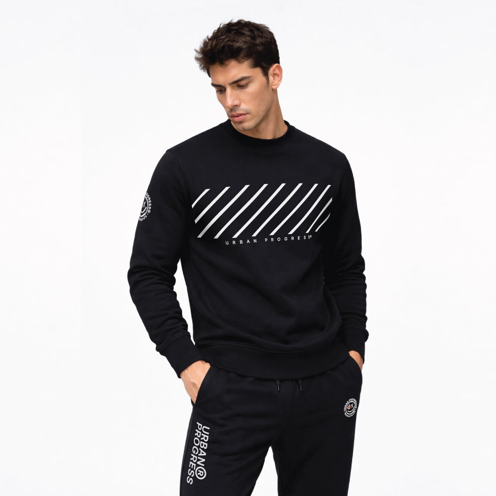 Sweatshirt Streamline model zwart front