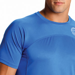 T-Shirt-Silhouette-model-Royal-blue-detail-bovenstuk