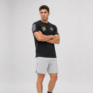 T-shirt-Zero-Tolerance-sport-model-donker-grijs-front