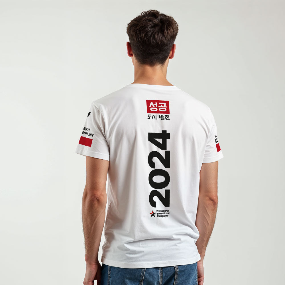 T-shirt Not being average white back model