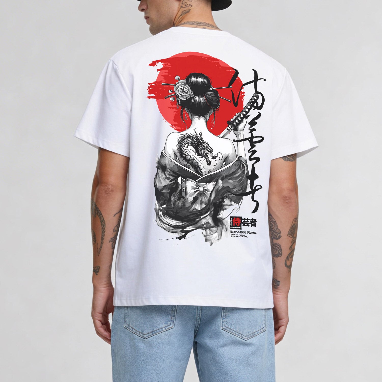 T-shirt Samurai Geisha model wit back close