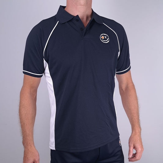 Univi Panel Stroke Tennis Polo Navy-Wit Heren