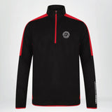 Univi Kwart rits Tussenlaag zwart-rood front heren