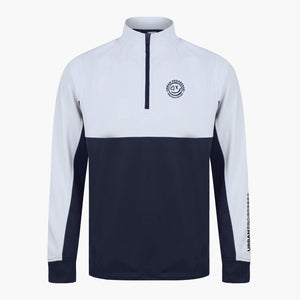 Univi Kwart rits sweatshirt navy-white