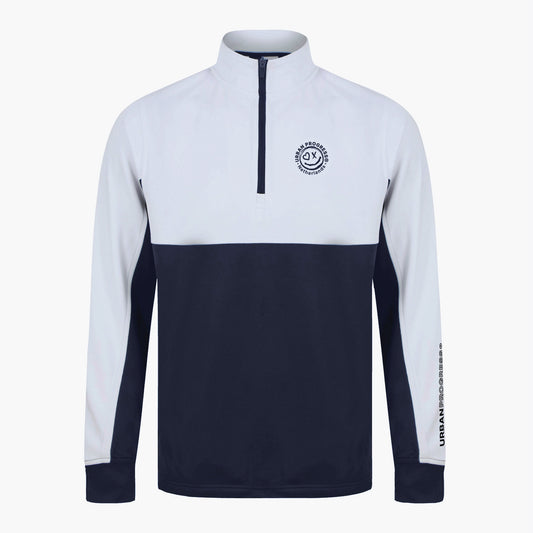 Univi Kwart rits sweatshirt navy-white