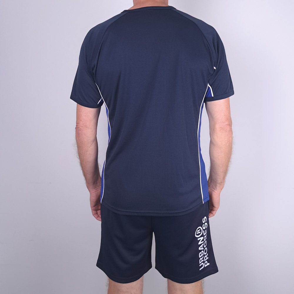 Univi Panel Sport T navy-royal-white Heren back model