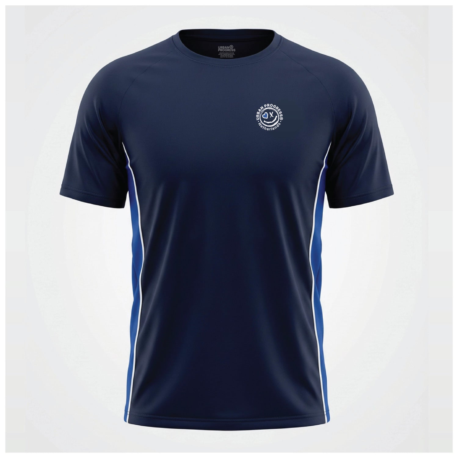 Univi Panelled T-shirt navy-royal front
