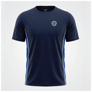 Univi Panelled T-shirt navy-royal front
