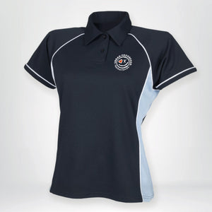 Univi Performance Polo navy-sky-white vrouw front