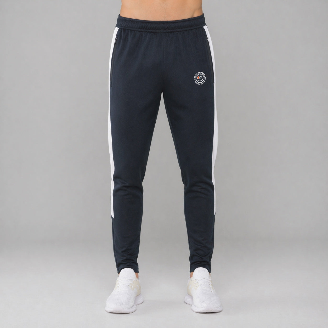 Univi Trainingsbroek model blauw-wit front close