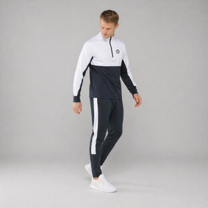Univi Trainingsbroek model blauw-wit front side full