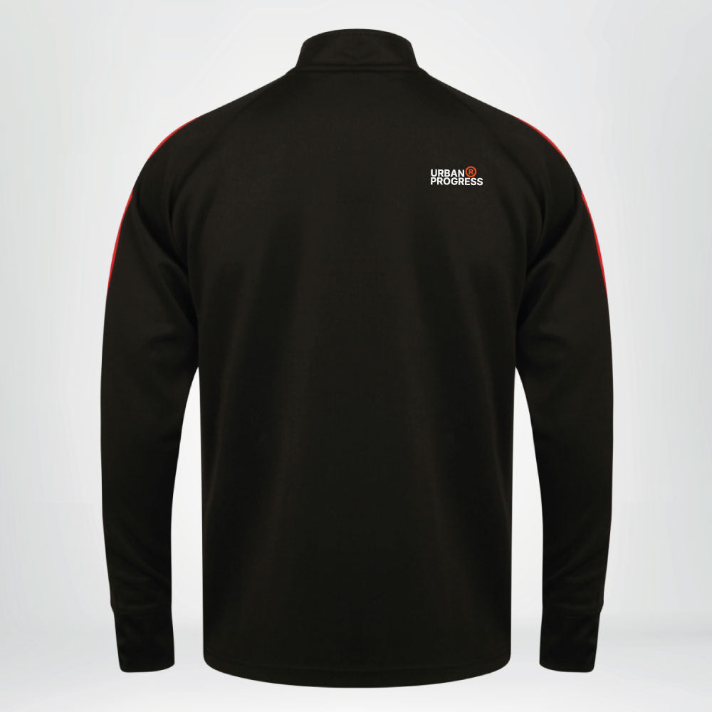 Univi Trainingsjack zwart-rood back heren