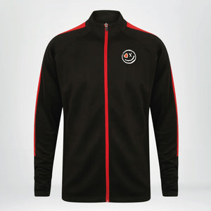 Univi Trainingsjack zwart-rood front heren