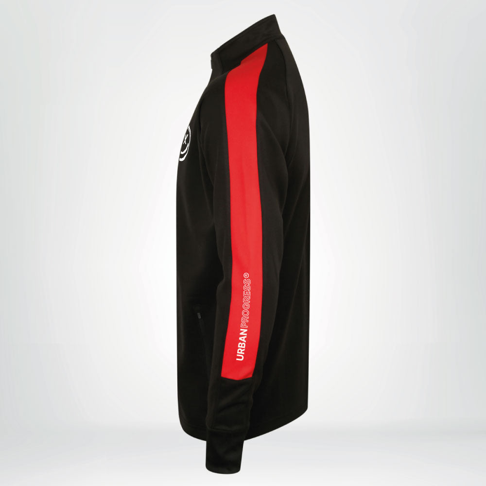 Univi Trainingsjack zwart-rood side heren