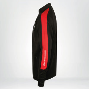 Univi Trainingsjack zwart-rood side heren