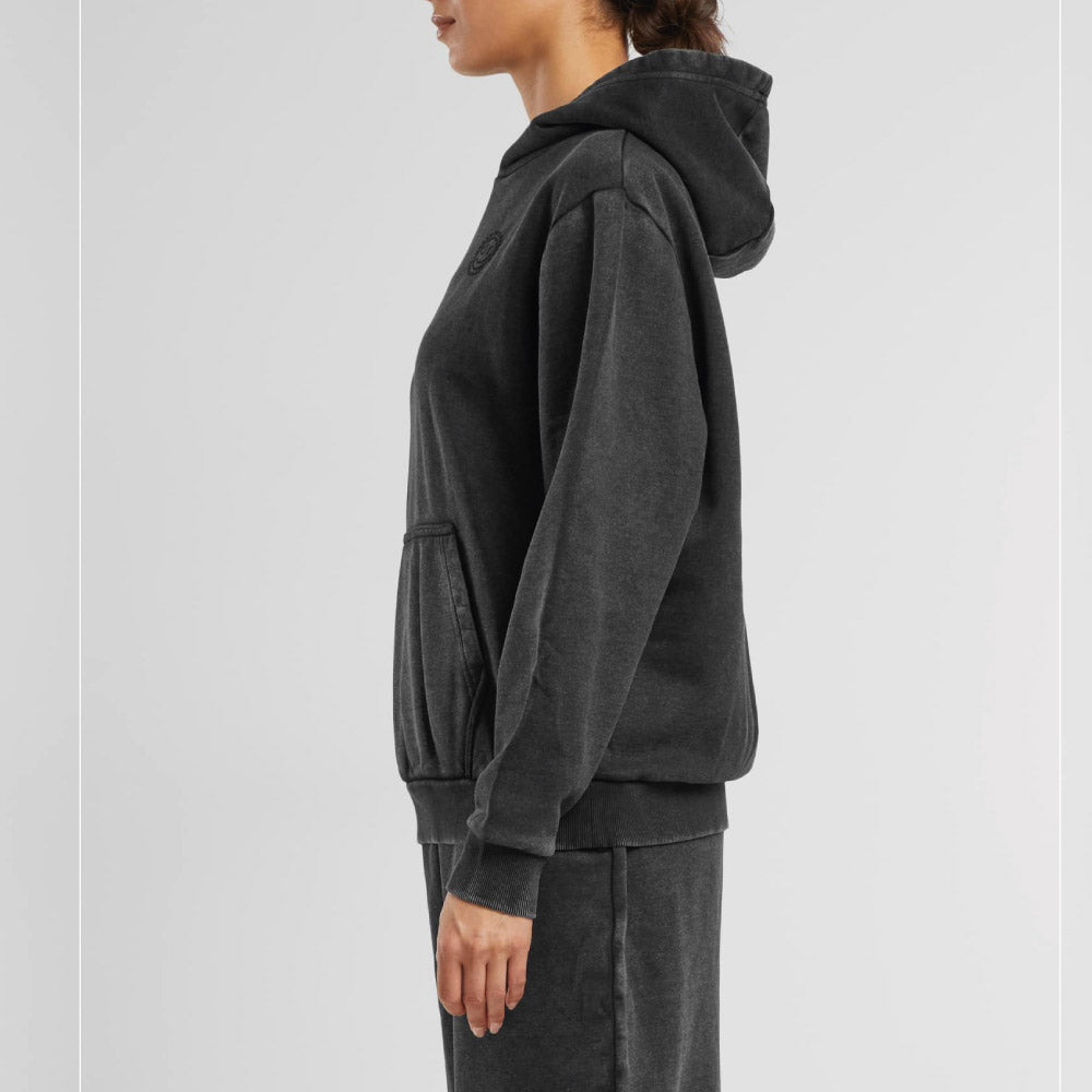 Urban Ease Vintage Oversized Hoodie zwart side left model