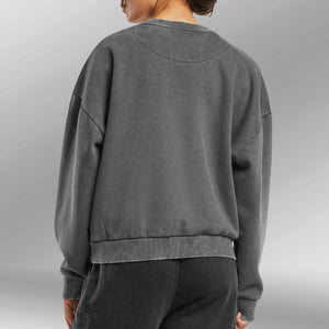 Urban Ease Vintage Sweater grijs back model