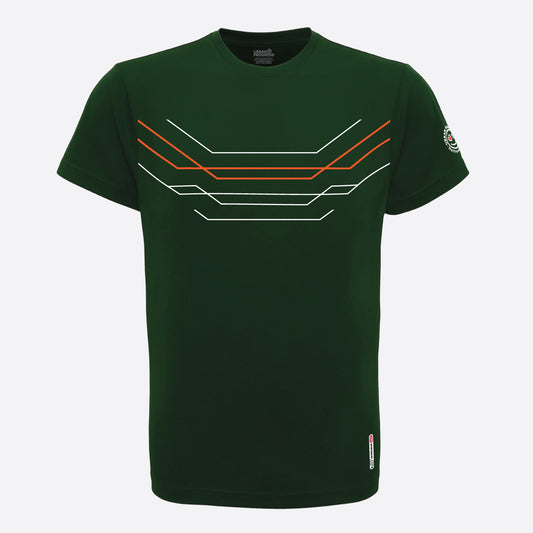 Vector Flow Tee donker bottle green front