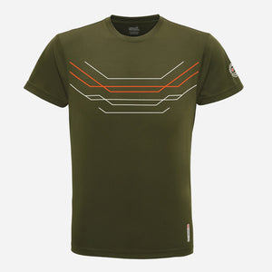 Vector Flow Tee olijf groen front